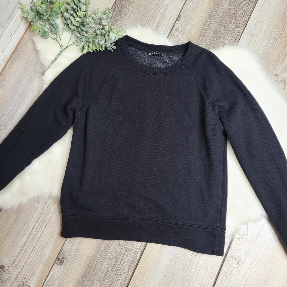 Athleta Basic Black Pullover Long Sleeve Sweatshi… - image 4
